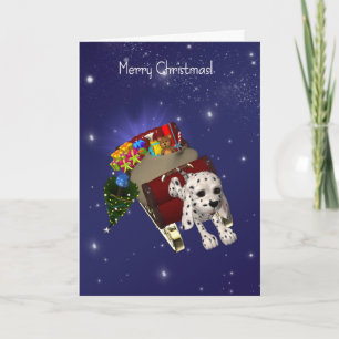 Dog Christmas Card, Merry Christmas, Dalmatian Holiday Card