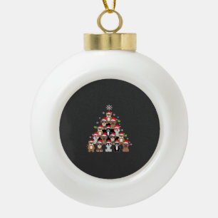 Dog Christmas Classic T-Shirt Ceramic Ball Christmas Ornament