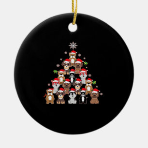 Dog Christmas Classic T-Shirt Ceramic Ornament