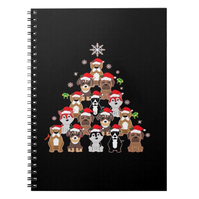 Dog Christmas Classic T-Shirt Notebook (Front)
