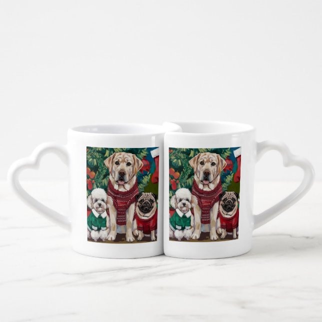 Dog Christmas  Coffee Mug Set (Front Nesting)