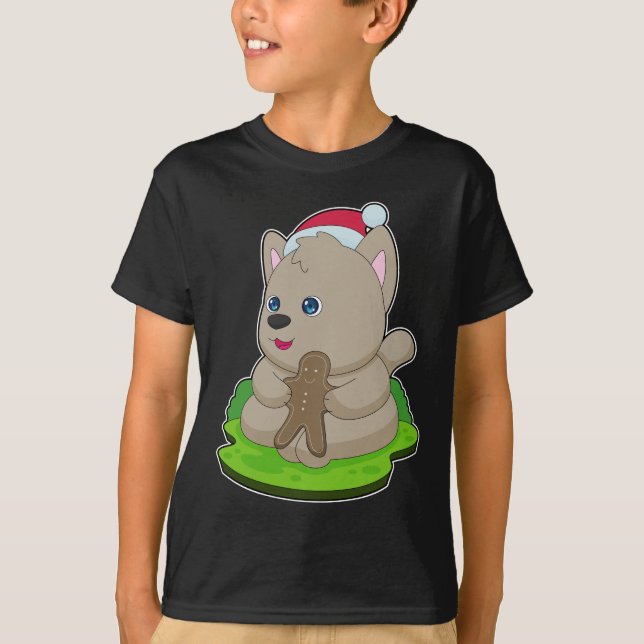Dog Christmas Cookie T-Shirt (Front)