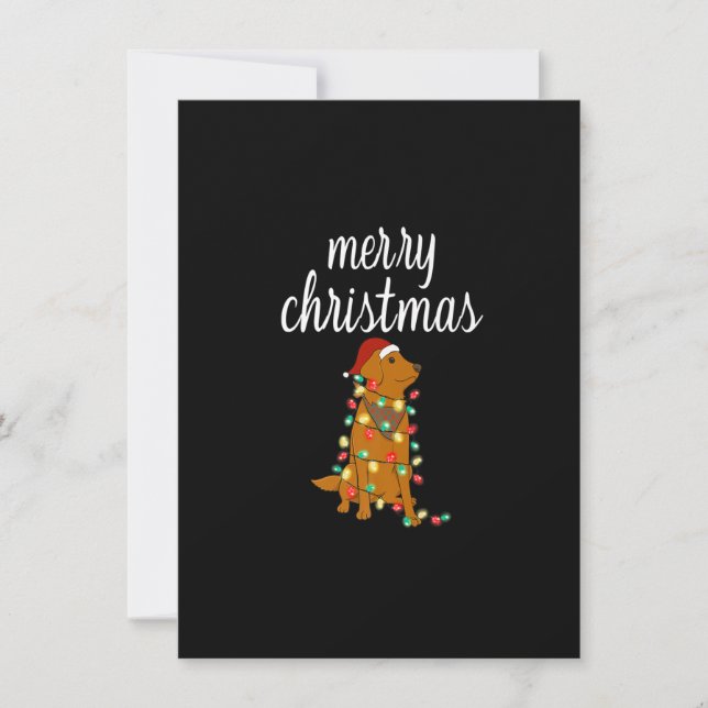 Dog Christmas Funny Dog Merry Christmas Santa Hat  Invitation (Front)