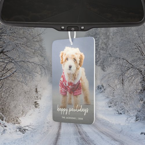 Dog Christmas  Modern Cute Puppy Happy Pawlidays Air Freshener