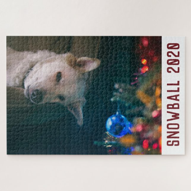 Dog Christmas Personalized Jigsaw Puzzle (Horizontal)