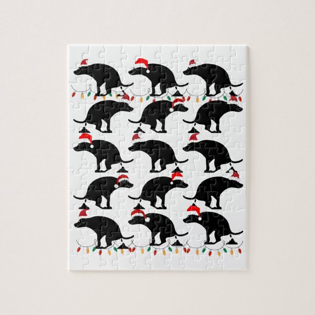 Dog Christmas Pooping Jigsaw Puzzle (Vertical)