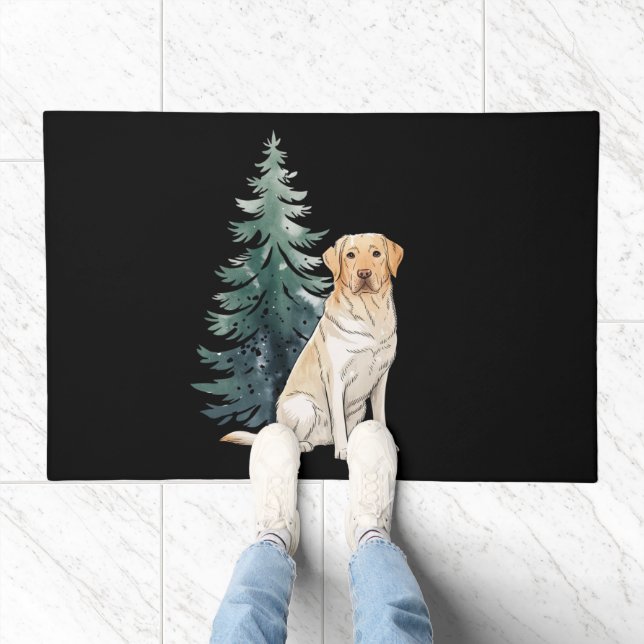 Dog Christmas Tree Party Dog Lover Xmas Doormat (Indoor)