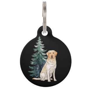 Dog Christmas Tree Party Dog Lover Xmas Pet ID Tag