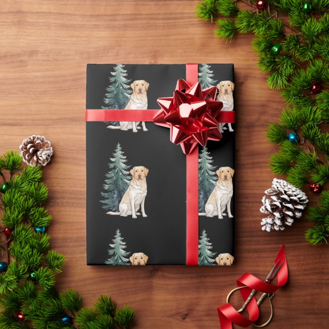 Dog Christmas Tree Party Dog Lover Xmas Wrapping Paper (Holiday Gift)