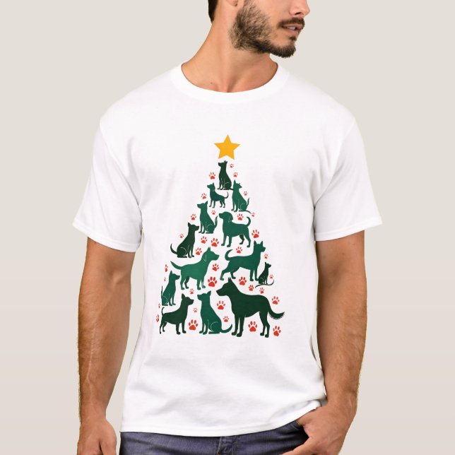 Dog Christmas Tree Shirt - Dog Christmas (1) (Front)