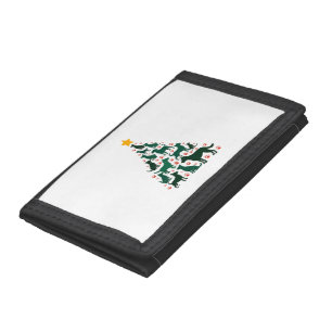 Dog Christmas Tree Shirt - Dog Christmas (1) Tri-fold Wallet