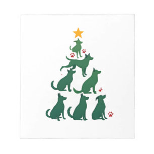Dog Christmas Tree Shirt - Dog Christmas (2) Notepad