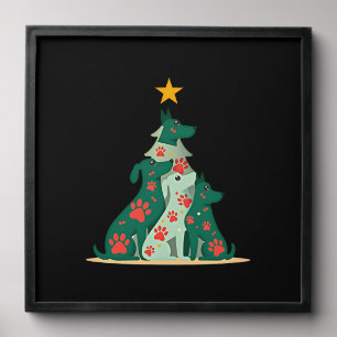 Dog Christmas Tree Shirt - Dog Christmas (3) Peel And Stick Photo Tile