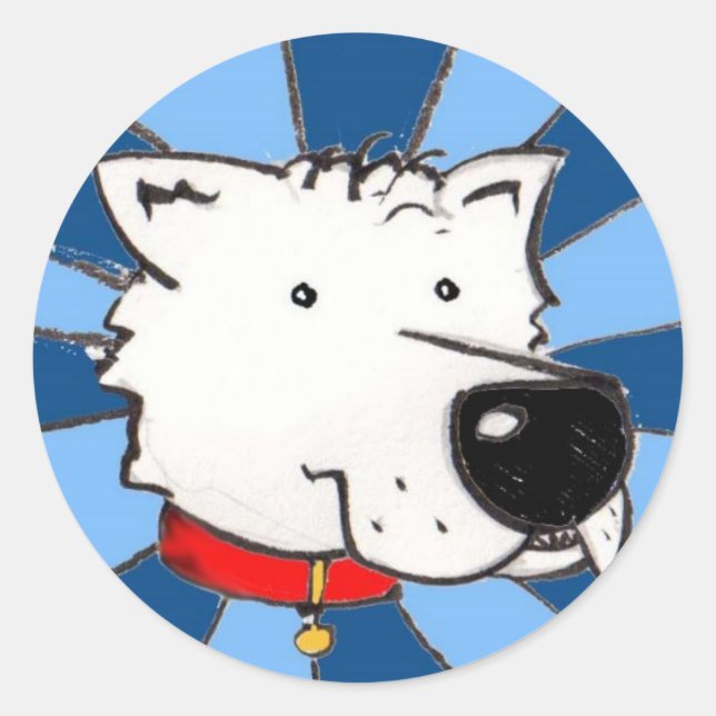 Dog Classic Round Sticker (Front)
