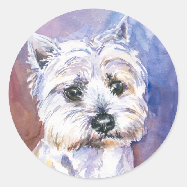 Dog Classic Round Sticker (Front)