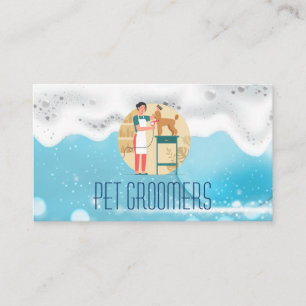Dog Cleaning Wash Services Soap Suds Business Card