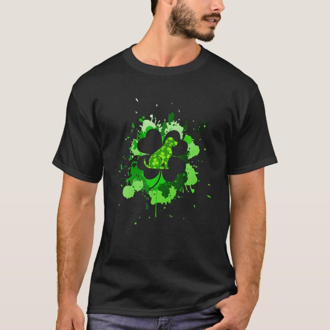 Dog Clover Shamrock St Patricks Day For Women Girl T-Shirt (Front)