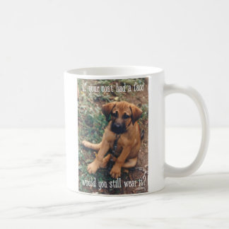 dog coat coffee mug