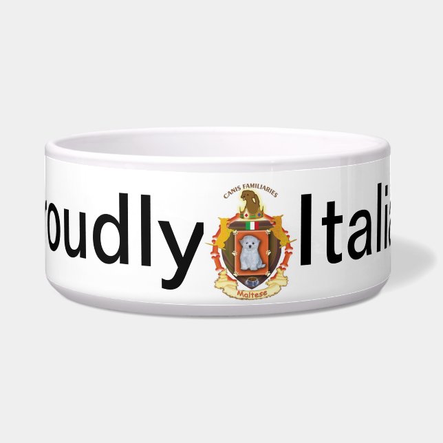 Dog Coat of Arms Bowl - Maltese (Front)