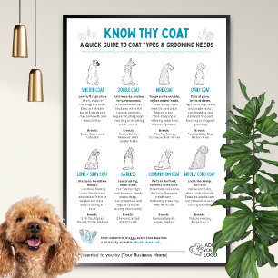 Dog Coat Types Chart - Groomers Wall Art
