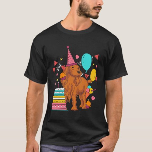 Dog Cocker Spaniel Lover Birthday Party Pet Owner  T_Shirt