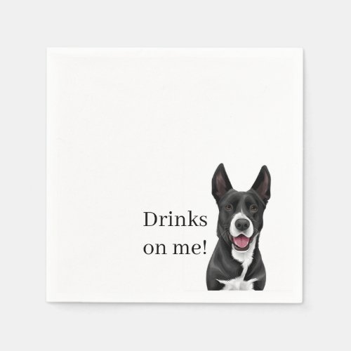 Dog Cocktail Napkin Reception Napkin Wedding  Napkins