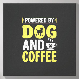 Dog Coffee Lover Powered By Design Canvas Photo Tile