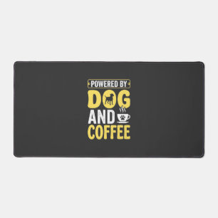 Dog Coffee Lover Powered By Design Desk Mat