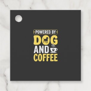 Dog Coffee Lover Powered By Design Favor Tags
