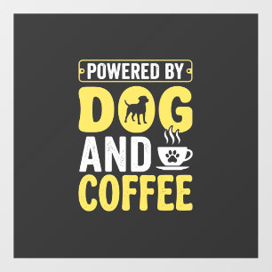Dog Coffee Lover Powered By Design Floor Decals
