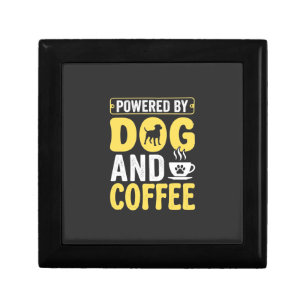 Dog Coffee Lover Powered By Design Gift Box