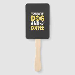 Dog Coffee Lover Powered By Design Hand Fan