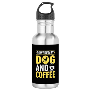 Dog Coffee Lover Powered By Design Stainless Steel Water Bottle
