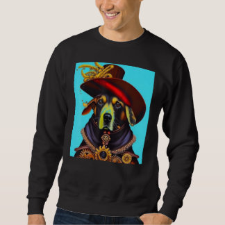 Dog Cogwheels Steampunk AI Dog Revolution Puppy Sweatshirt