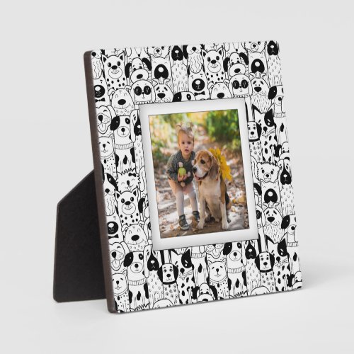Dog Collage Frameless Photo Easel Back Plaque