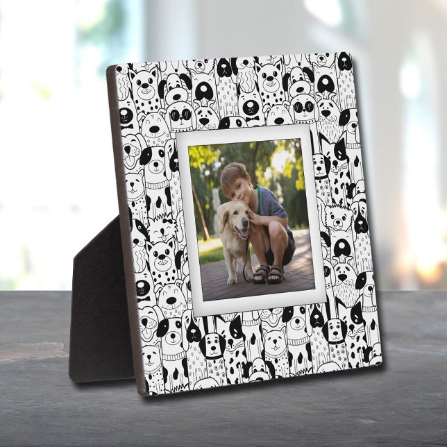 Dog Collage Frameless Photo Easel Back Plaque (Collage of Dogs Frameless Photo Easel-Back Plaque)