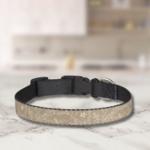 Dog Collar – Brown Botanical, Personalized