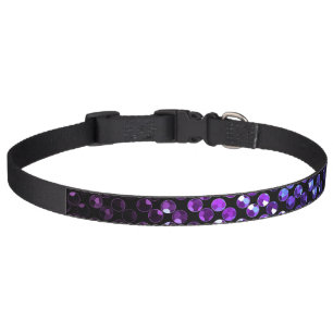 Dog Collar Purple Crystal Bling Strass
