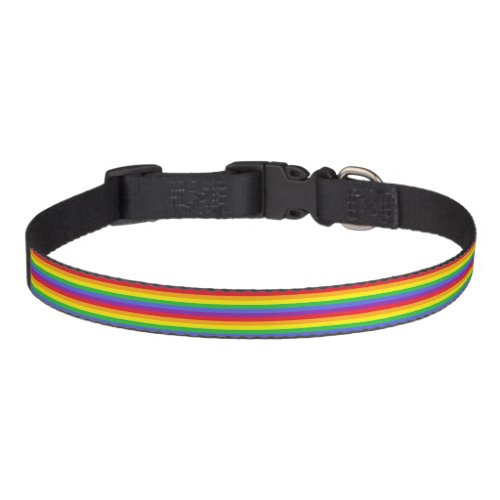 Dog Collar_Rainbow Stripes Pet Collar