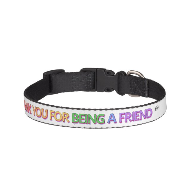 Dog Collar THANK YOU FOR BEING A FRIEND! (Front)