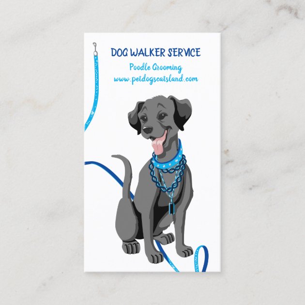 Dog Collar Walker Business Card