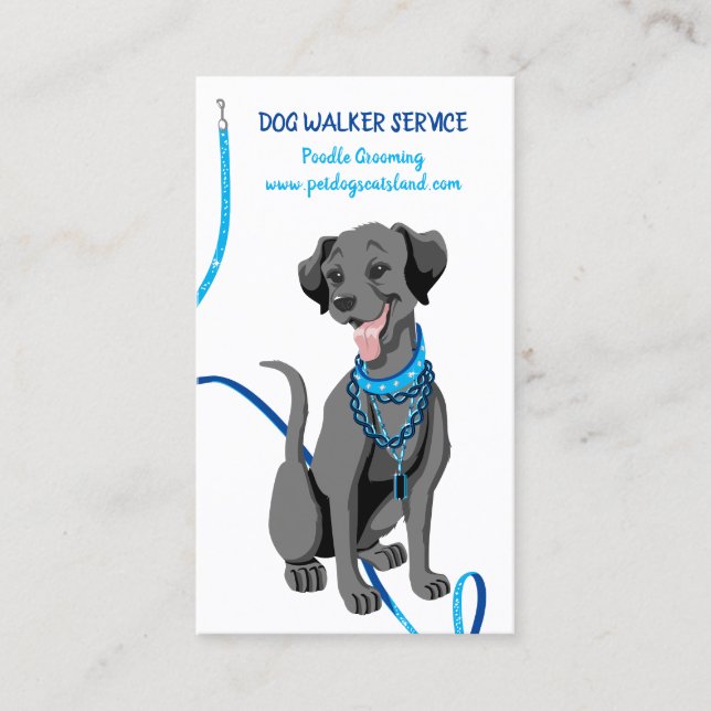 Dog Collar Walker Business Card (Front)