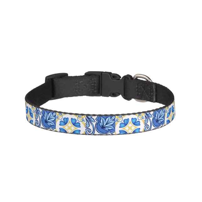 Dog Collar with pictures of Portuguese tiles (Front)