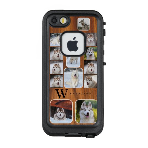 Dog College Pet Photo Monogram Apple X11121314 LifeProof FRÄ iPhone SE55s Case