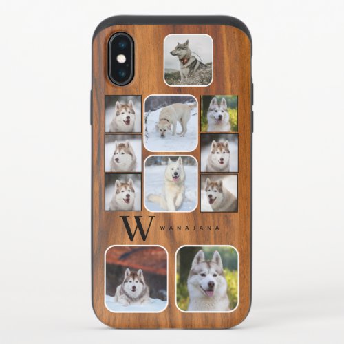 Dog College Pet Photo Monogram Apple X11121314 iPhone X Slider Case