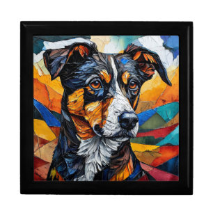 Dog Colorful Abstract Painting Gift Box