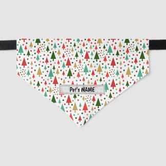 Dog Colorful Bandana, customise name Pet Bandana Collar