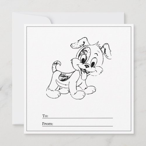 Dog Coloring Page Kid Boy Card Happy Valentines 