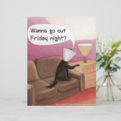 Dog Cone Dating Funny Cartoon (Standing Front)