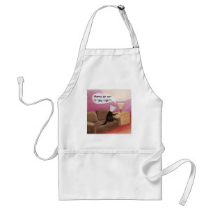 Dog Cone Dating Funny Cartoon Adult Apron